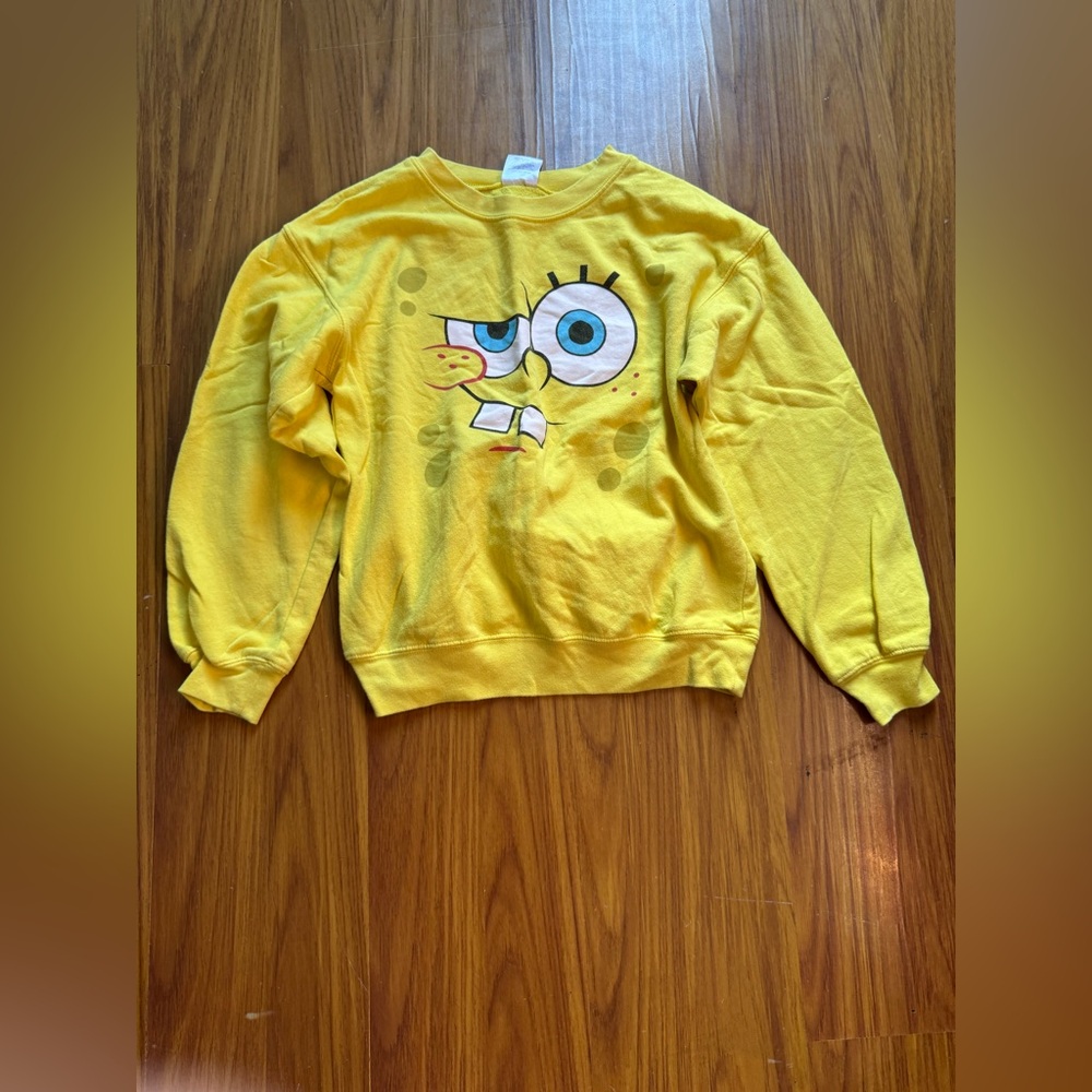 Yellow SpongeBob Sweatshirt size small boys